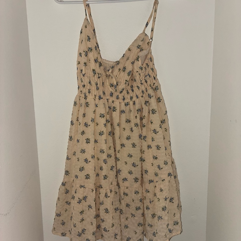 Floral Tan Kids Dress